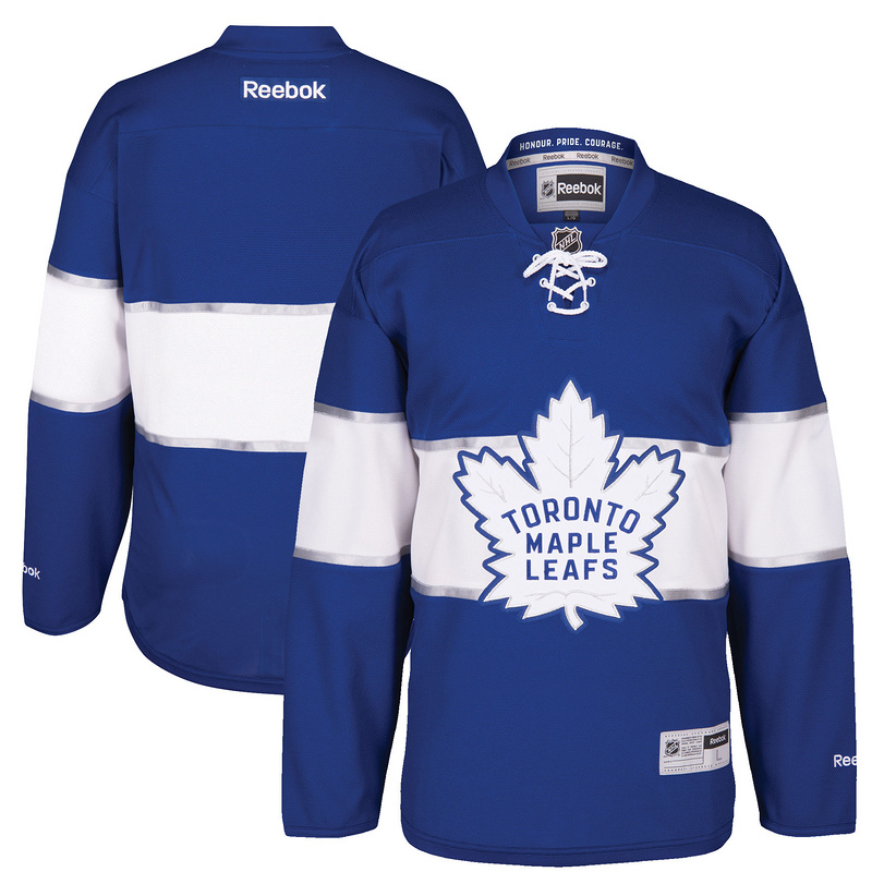 Men Toronto Maple Leafs Reebok Blue 2017 Centennial Classic Premier Blank Jersey